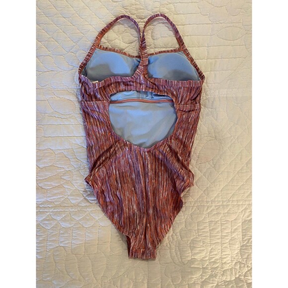Nike Swimsuit One Piece Size Small Atomback Pink Striped Competition Competitive - Picture 10 of 12